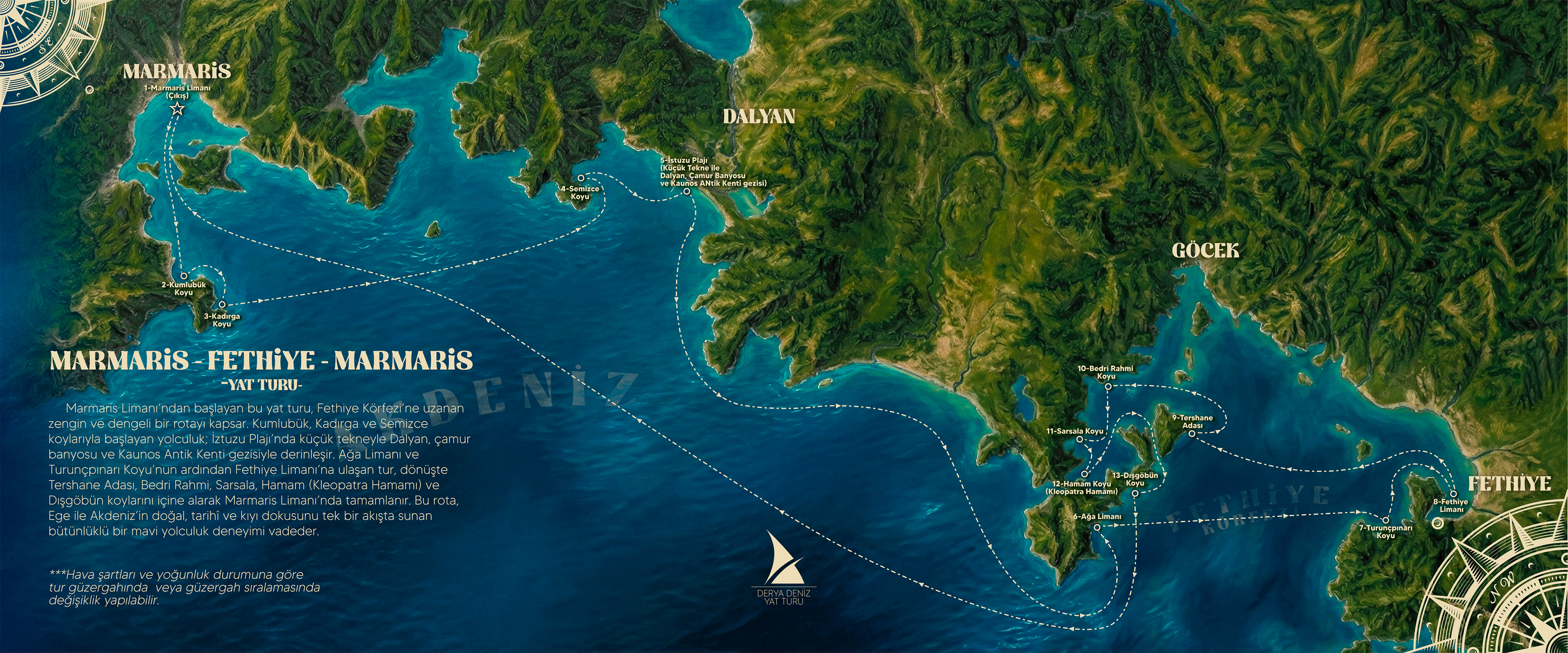 MARMARİS-FETHİYE KÖRFEZİ-MARMARİS TURU